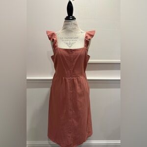 Knot Sisters Terracotta Midi Dress